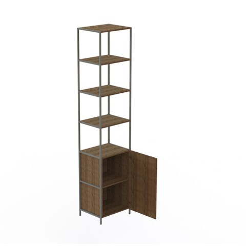 Biblioteca Metro 1 Puerta 4 Estantes Mdp Modular Blm1p806mn BIBLIOTECA METRO 1 PUERTA