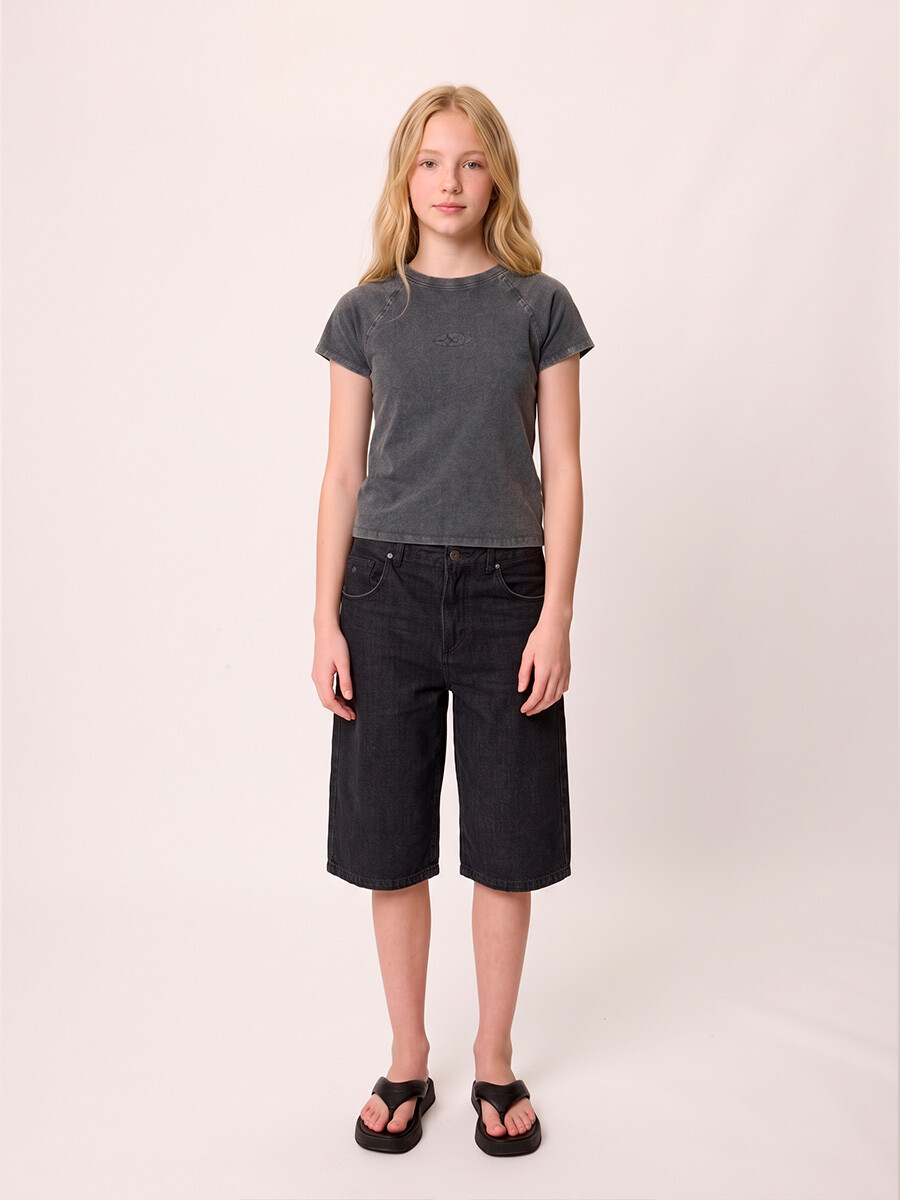 T-SHIRT M/C TISMA TEEN DIXIE Gris Oscuro
