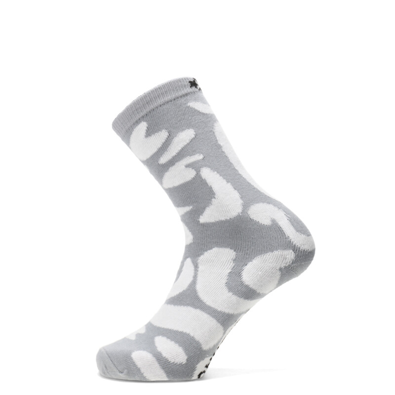 Medias Converse Caña Alta Unisex Gris - Blanco