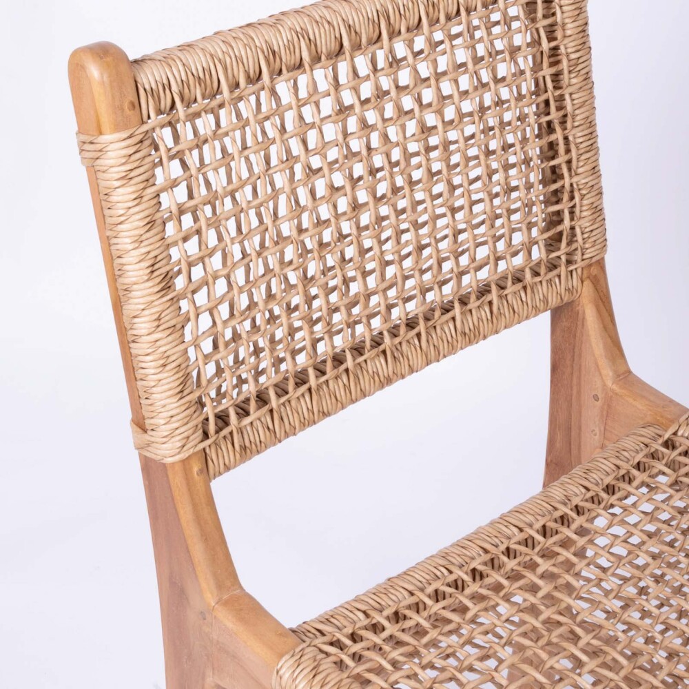 SILLA COMEDOR MADERA NATURAL-BEIGE CURAZAO