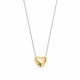 Conjunto cadena con colgante corazón plata y oro Conjunto cadena con colgante corazón plata y oro