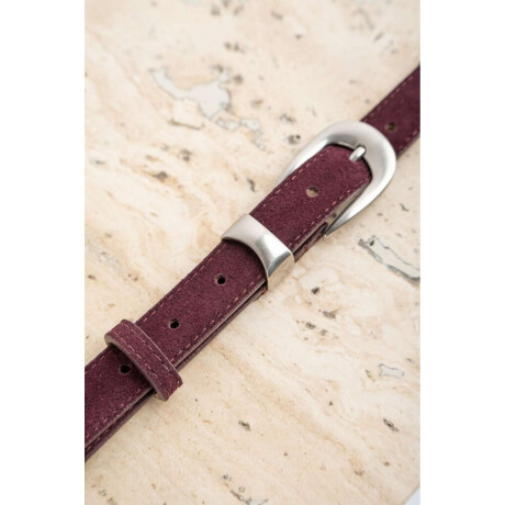 Cinto Hebilla Rectangular Bordo