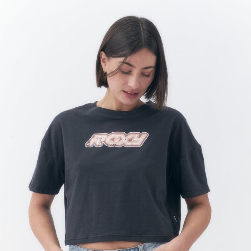 Remera corta Roxy Negro