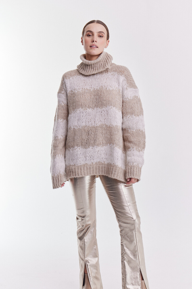 Sweater Marmolado Beige/Crudo