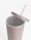 Artículos cocina Vasos Vaso Con Glitter Rosa - Rosa Metalizado