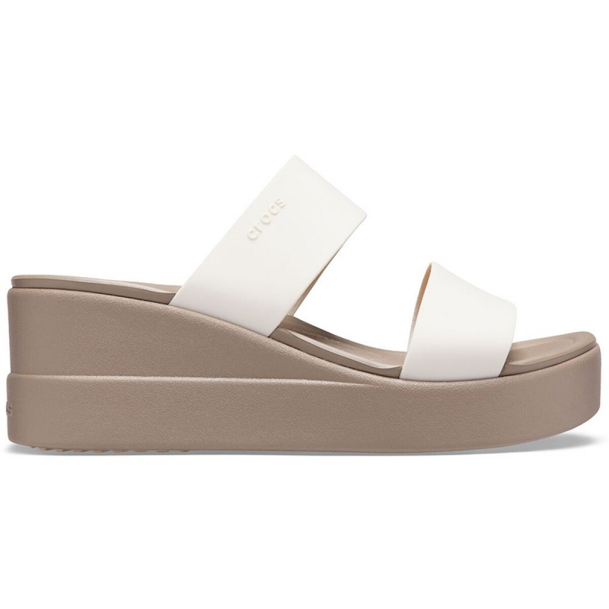 Sandalias Crocs Brooklyn Mid Wedge - Beige 