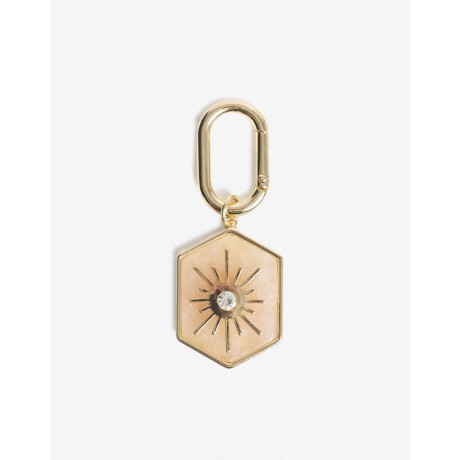 Llavero Y Bag Charm Cuarzo Rosa Rosa Claro
