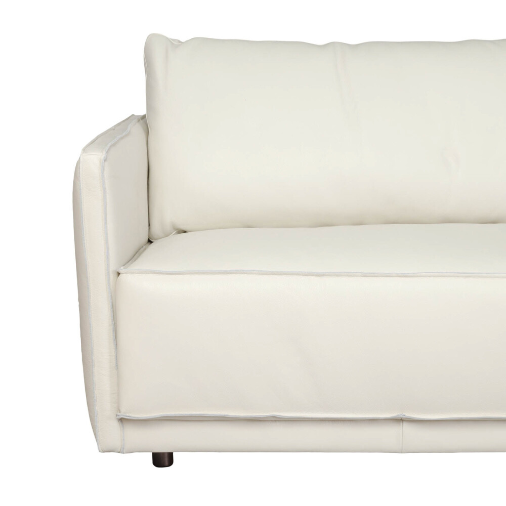 SILLÓN C/CHAISE CUERO-100-NATURAL BLANCO ROMEO TP2 GRANO