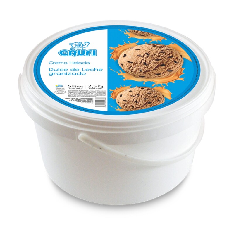 HELADO CRUFI 5LTS DULCE DE LECHE GRANIZADO +SOLO MALDONADO O WEB+ HELADO CRUFI 5LTS DULCE DE LECHE GRANIZADO +SOLO MALDONADO O WEB+
