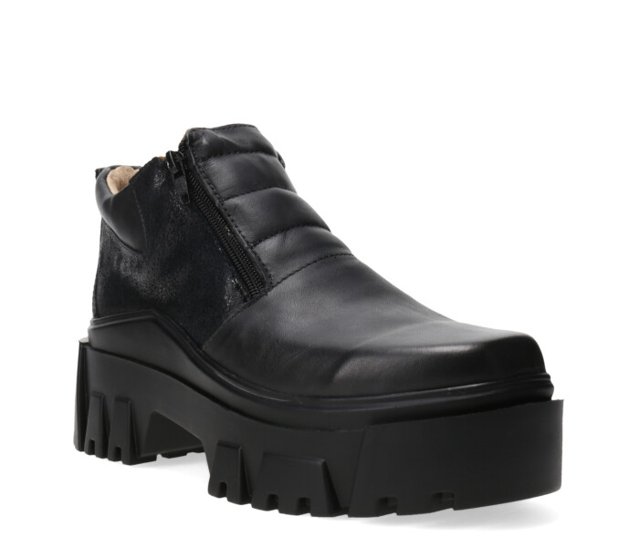 Zapato de Mujer Miss Carol HAI de cuero con cierre lateral Negro