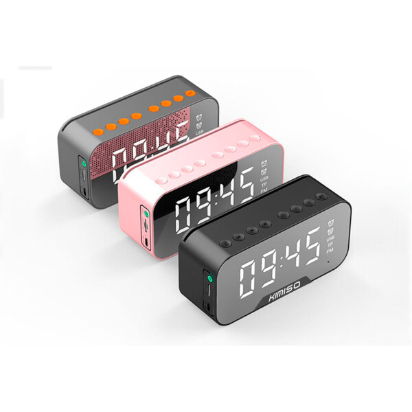 Reloj Despertador Kimiso K10 Parlante Bluetooth Temperatura Variante Color Blanco