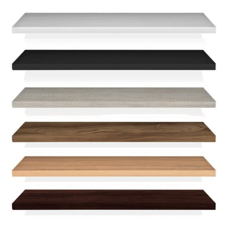 Estantes Flotantes Repisa Ménsula Invisible Melamina60x20x18 Negro