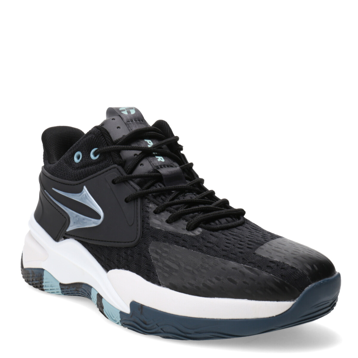 Championes Unisex Topper Basket Flight Topper - Negro - Verde Agua - Turquesa 