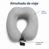 Almohada para Viaje con Memoria Gris Claro