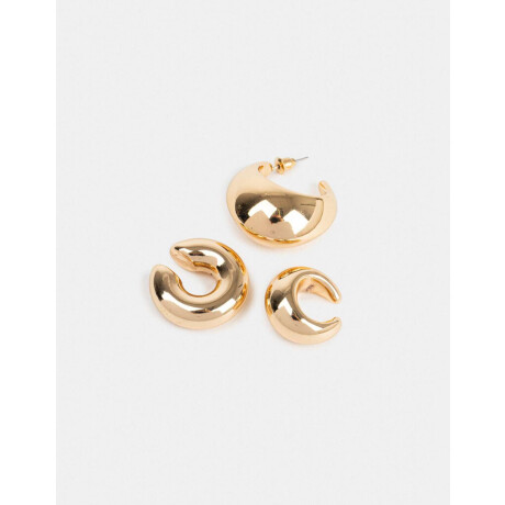 Set De Aros Chunky Dorado