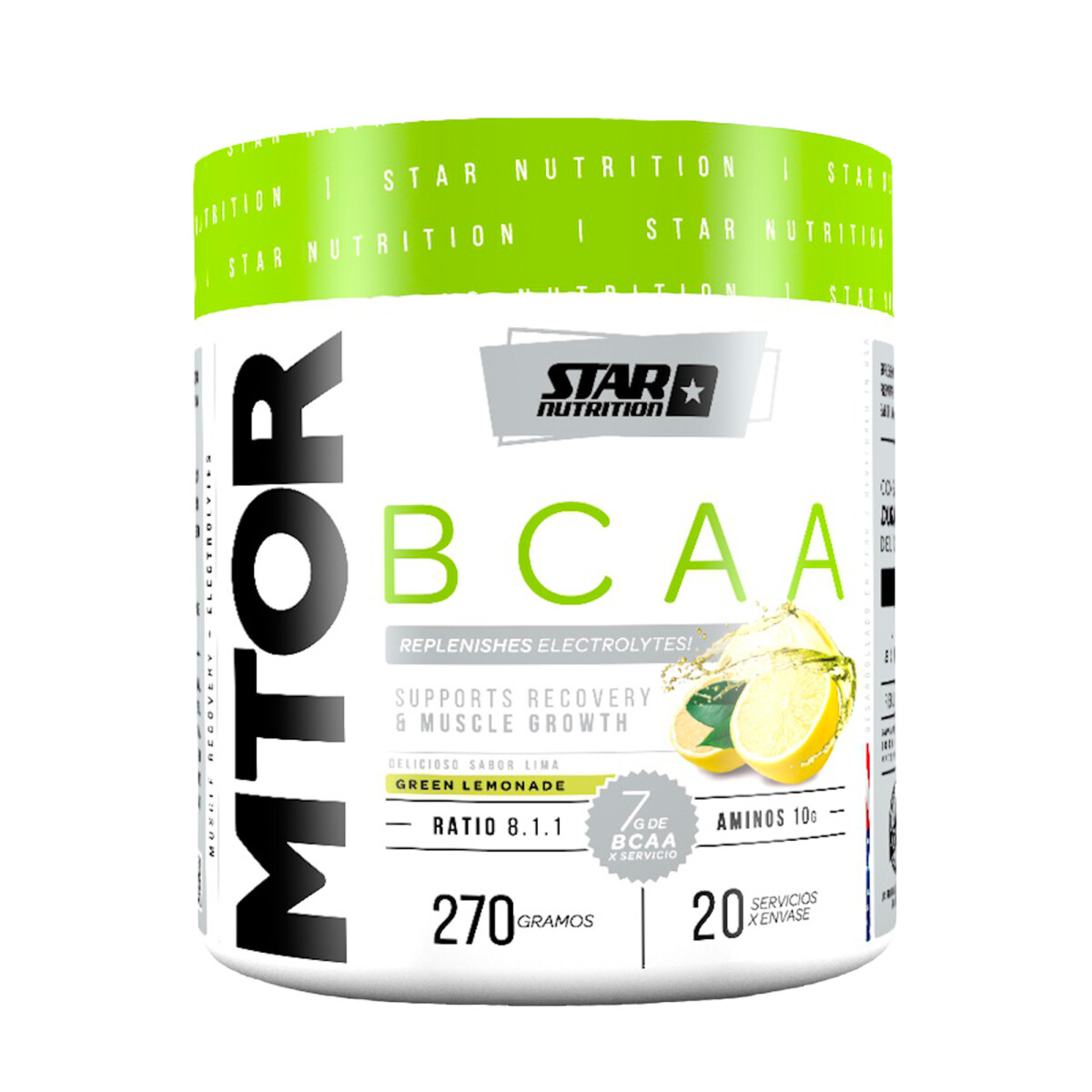 Mtor Bcaa Star Nutrition - Sabor Limonada 