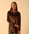 Camisa Bimba Velvet Cobre