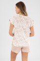 Pijama floral Beige