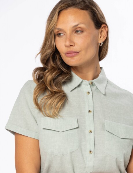 CAMISA DE LINO Verde