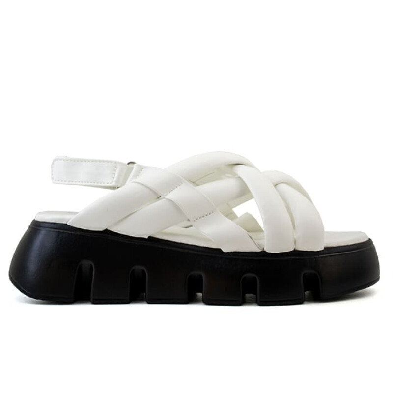 Sandalias Chill Sunday tiras trensadas de Mujer 2088-1 Blanco