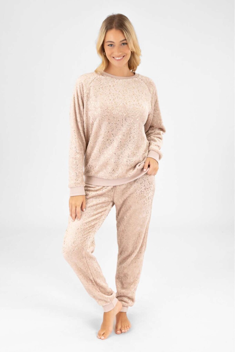 Pijama golden hearts - Rosado 
