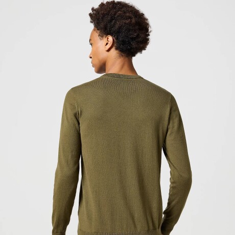 Buzo Wrangler de Hombre - KNIT SWEATER - 112357202IVYGREEN ELD