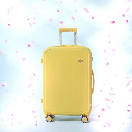 Valija Mediana Rígida con 4 Ruedas 360° y Candado Numérico Mostaza