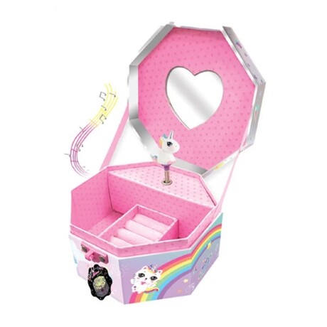 Caja de Música y Joyero con Bailarina y Espejo para Niñas Glow In The Dark