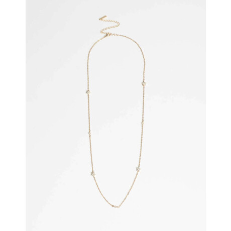 Collar Doble Vuelta Con Flores Dorado