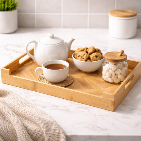 Mesa plegable de bambú - 50x28x24cm Sc