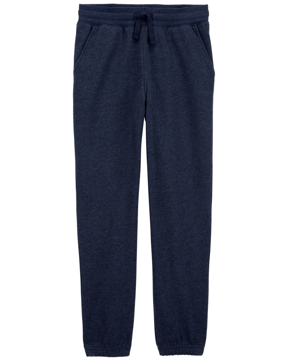 Pantalón deportivo de algodón, con logo, azul marino. Talles 6-14 