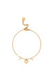 Pulsera Corazon y Piedritas Oreiro dorado