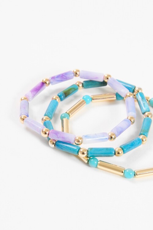 Pulsera mostacillas azul