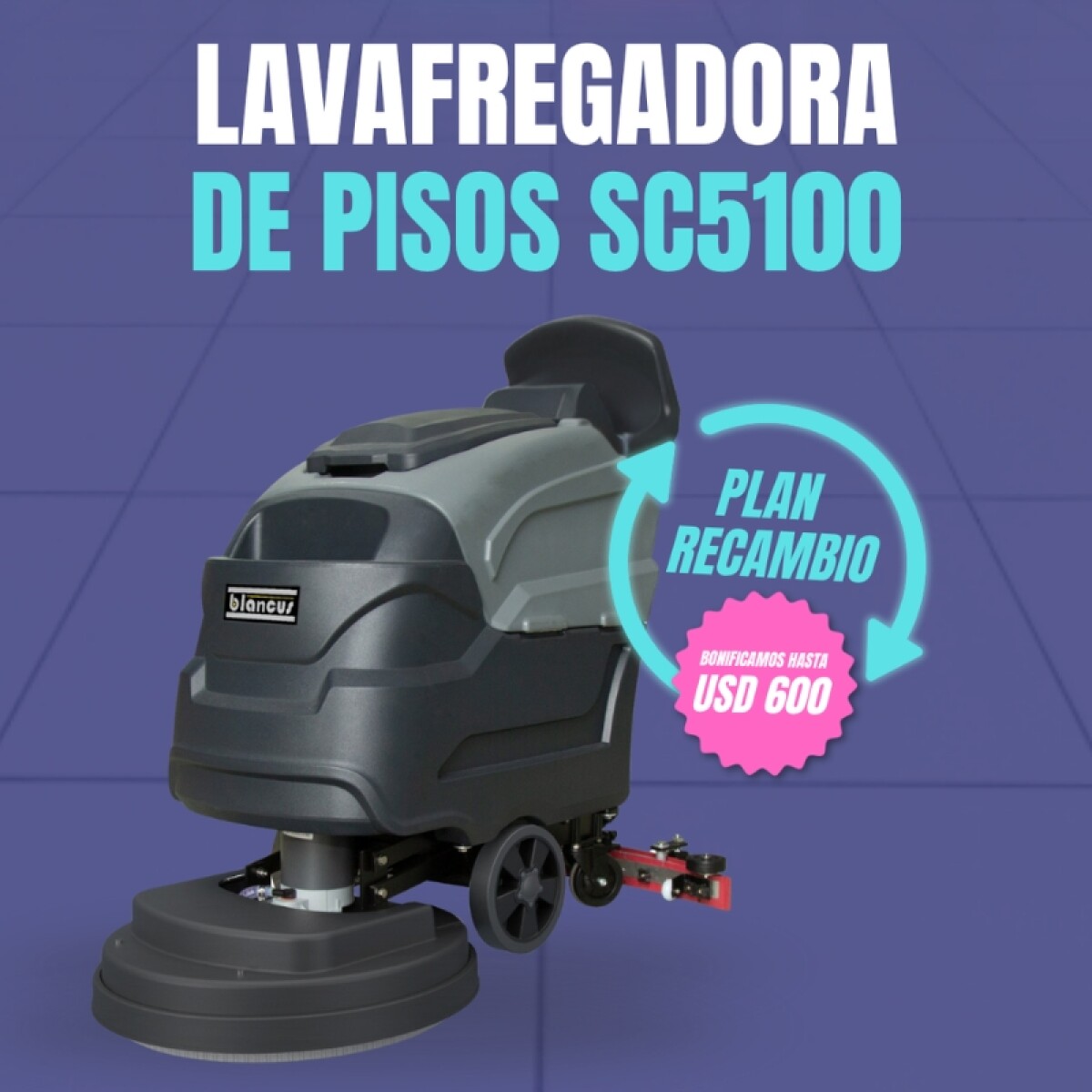 Lavafregadora Blancus SC5100 Hombre a Pie 