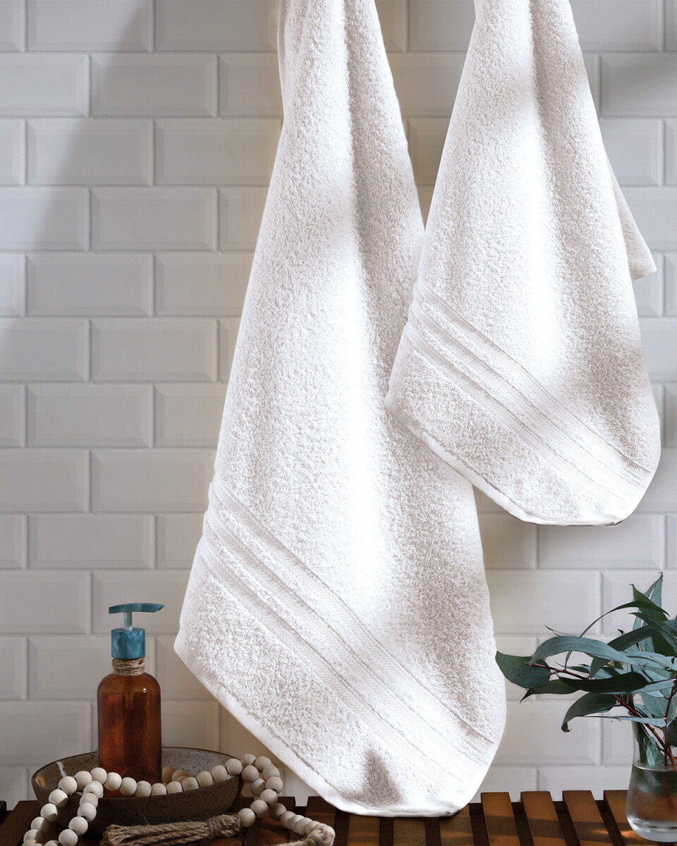 Pack 2 toallas Dohler Priori en algodón 65x130cm y 50x70cm Blanco 