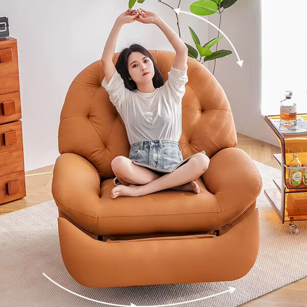 Sillónsillón Masajeador Poltrona Con Control Remoto Y Soporte Para Celular NARANJA