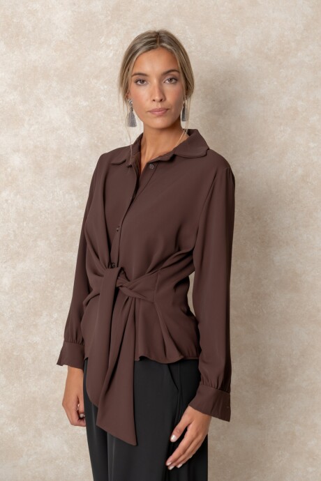 CAMISA IRAIDA Chocolate