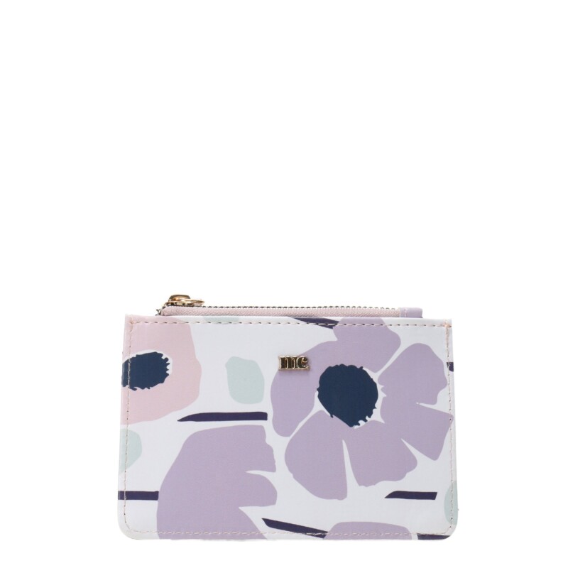 Billetera Miss Carol Naro Con Estampado Multicolor