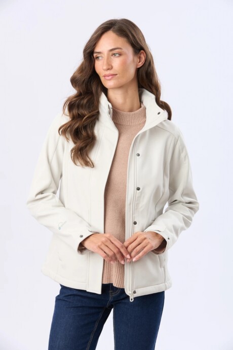 CAMPERA DE NEOPRENO CON CAPUCHA - Natural CAMPERA DE NEOPRENO CON CAPUCHA - Natural