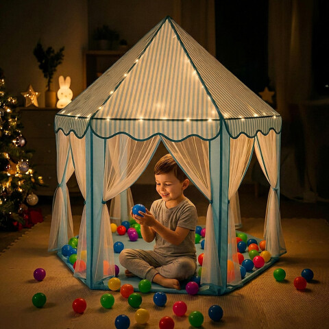 Carpa Casita Infantil Tipi Casa Para Niños Plegable Castillo Con Cortinas Imback Color Celeste Carpa Casita Infantil Tipi Casa Para Niños Plegable Castillo Con Cortinas Imback Color Celeste
