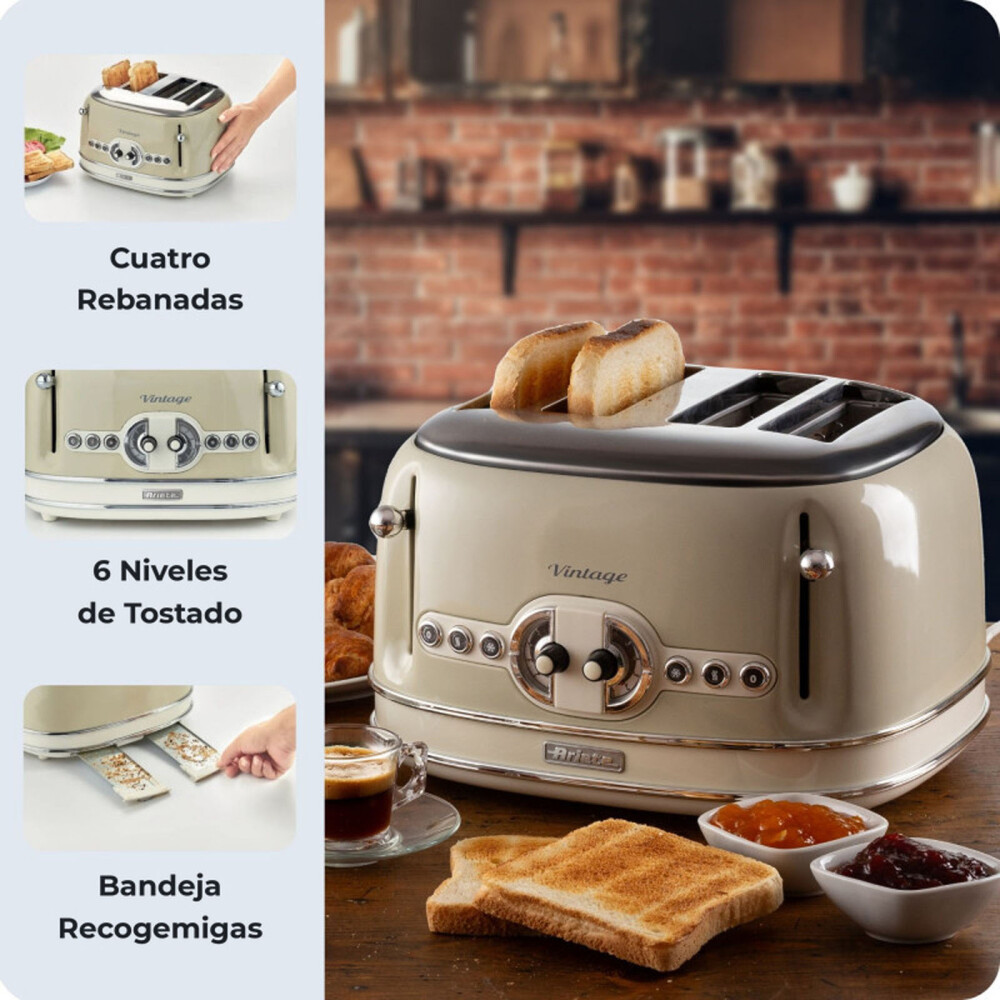 TOSTADOR ARIETE 4 TOSTADAS 1600W MOD.156