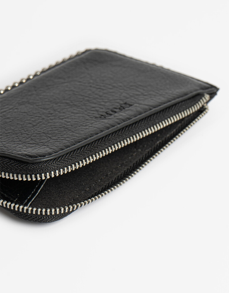 Tarjeteros Tarjetero Efecto Texturado Negro - Negro