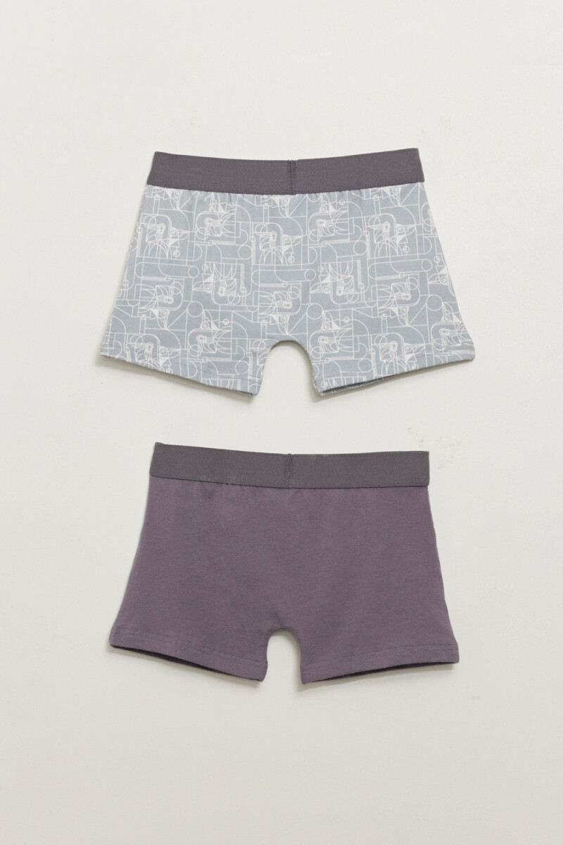 Pack x2 boxer Star Wars Gris