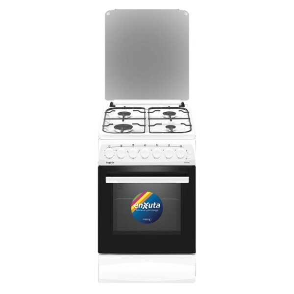 COCINA COMBINADA 4 HORNALLAS BLANCA CON TERMOCUPLA 50X60 CM Cocina Combinada 4 Hornallas Blanca Con Termocupla 50x60 Cm