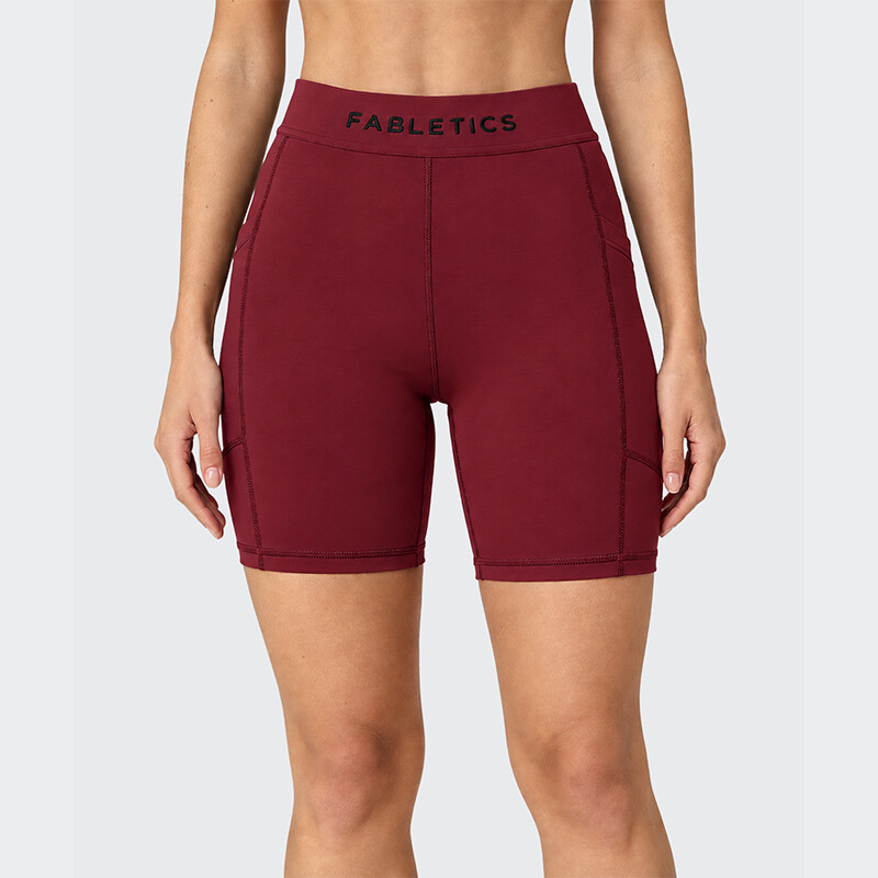Short Fabletics On-The-Go PowerHold® Rojo