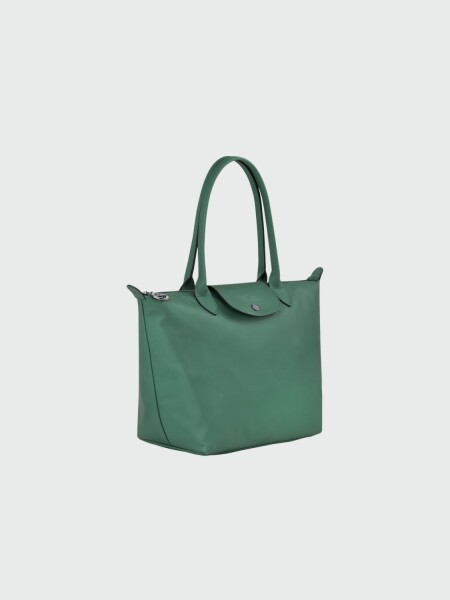 Longchamp -Bolso de cuero talle M, Le pliage Xtra Aguamarina