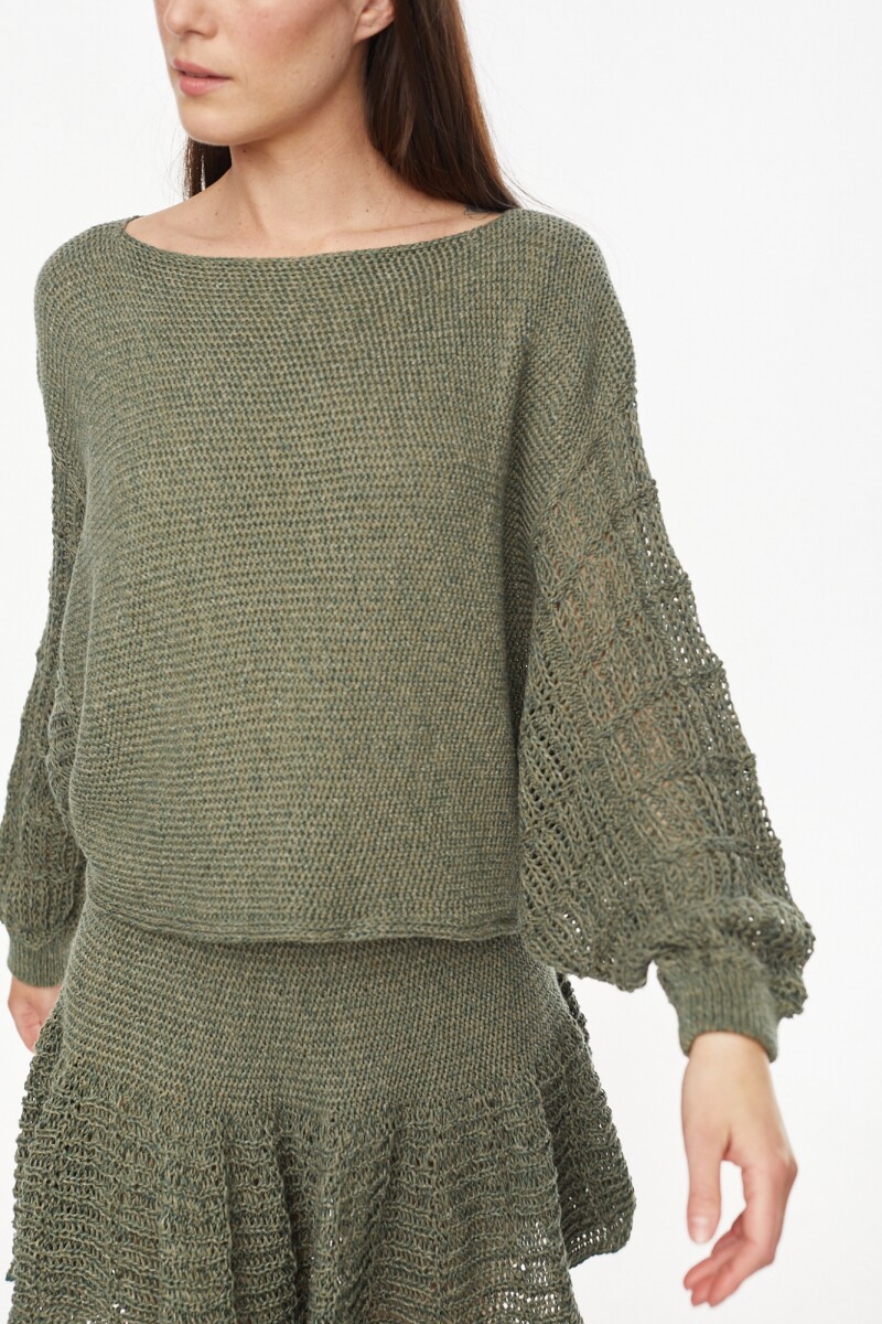 Sweater Agora Verde Claro/Oscuro