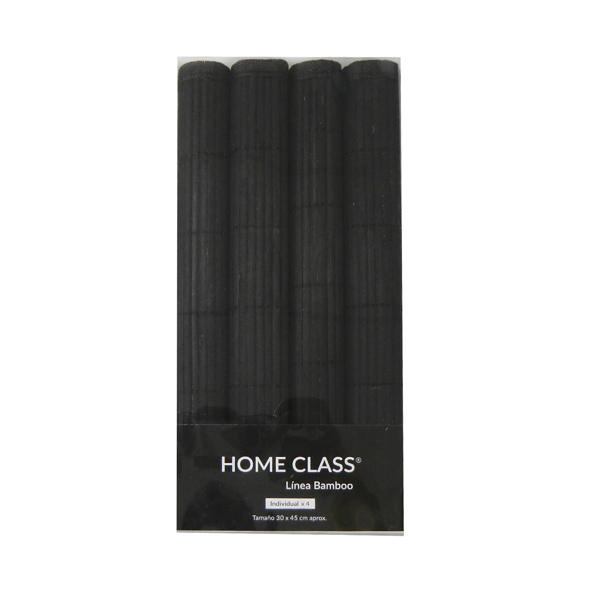 Set x4 Individuales Bambú 30 x 45 cm - NEGRO 