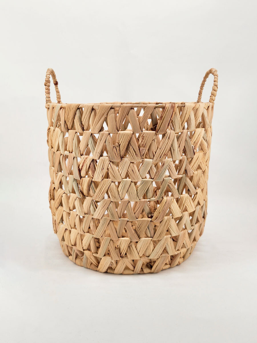 CANASTO REDONDO NATURAL - MARRON 