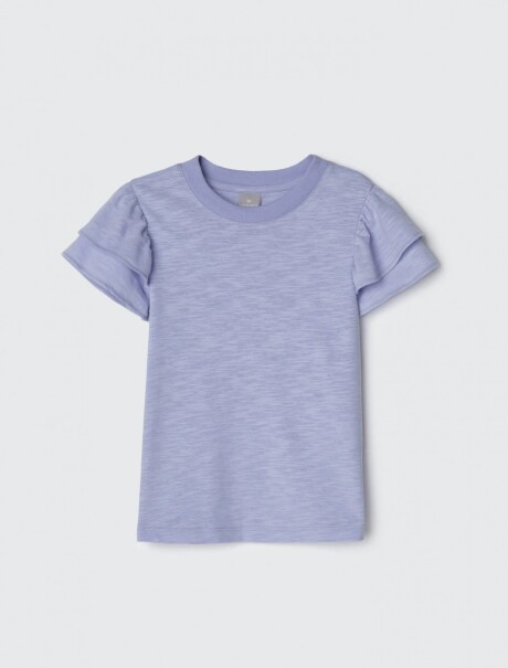 BLUSA INFANTIL CON VOLADOS VIOLETA